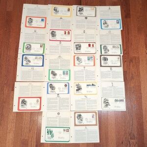 USPS 1979 First Day Cover Album Pages with Stamps + Envelopes 18 Pages